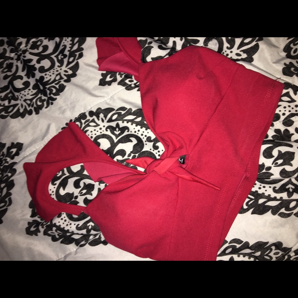 A red hot crop top